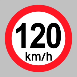 Sticker 120 km/h