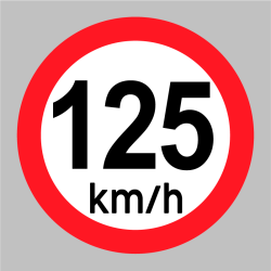 Sticker 125 km/h
