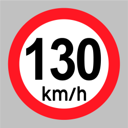 Sticker 130 km/h