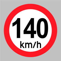 Sticker 140 km/h