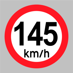 Sticker 145 km/h