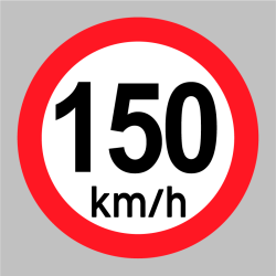 Sticker 150 km/h