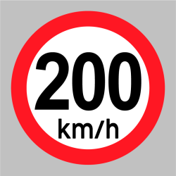 Sticker 200 km/h