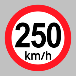 Sticker 250 km/h