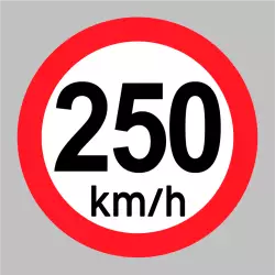 Sticker 250 km/h