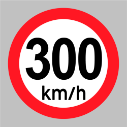 Sticker 300 km/h