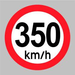 Sticker 350 km/h