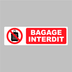 Sticker Pictogramme Bagage Interdit