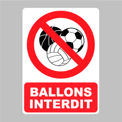 Sticker Panneau Ballons Interdit