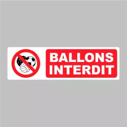 Sticker Pictogramme Ballons Interdit