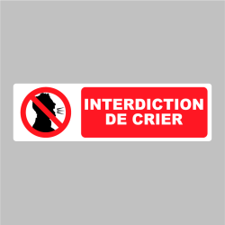 Sticker Pictogramme Interdiction De Crier