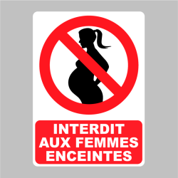 Sticker Panneau Interdit Aux Femmes Enceintes