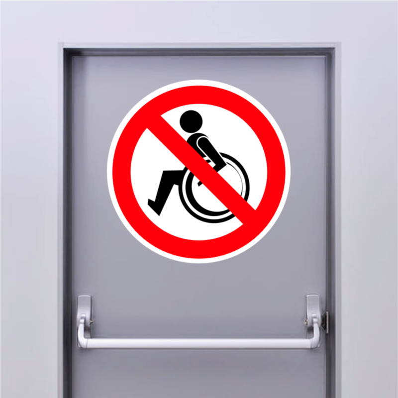 Autocollant Interdit Aux Personnes Handicapée Non Autorisée
