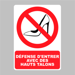 Sticker Panneau Défense D'Entrer Avec Des Hauts Talons