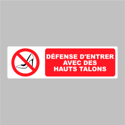 Sticker Pictogramme Défense D'Entrer Avec Des Hauts Talons