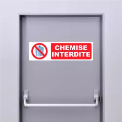 Autocollant Pictogramme Chemise Interdite