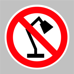 Sticker Lampe interdite