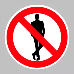 Sticker Interdit Aux Hommes