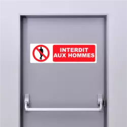 Autocollant Pictogramme Interdit Aux Hommes