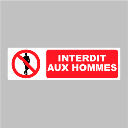 Sticker Pictogramme Interdit Aux Hommes