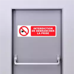 Autocollant Pictogramme Interdiction De Debrancher la Prise