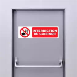 Autocollant Pictogramme Interdiction De Cuisiner
