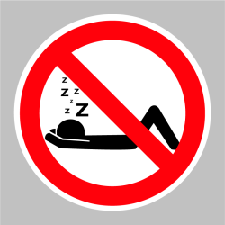 Sticker Interdiction De Dormir