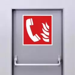 Autocollant Panneau Téléphone d'urgence incendie - ISO7010 - F006