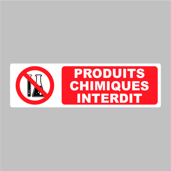 Autocollant Pictogramme Produits Chimiques Interdit Zone Signaletique