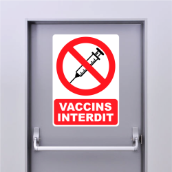 Autocollant Panneau Vaccins...