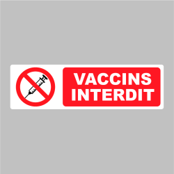 Autocollant Pictogramme Vaccins Interdit
