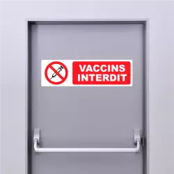 Autocollant Pictogramme Vaccins Interdit