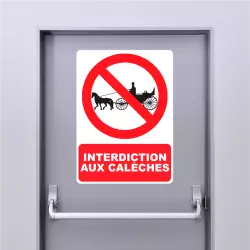 Autocollant Panneau Interdiction Aux Calèches