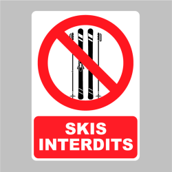 Sticker Panneau Skis Interdits