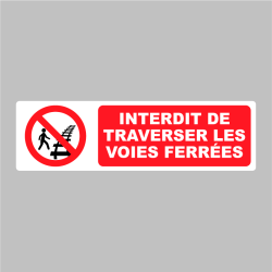 Sticker Pictogramme Interdit De Traverser Les Voies Ferrées