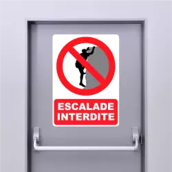 Autocollant Panneau Escalade Interdite