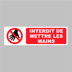 Sticker Pictogramme Interdit De Mettre Les Mains