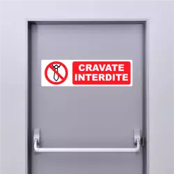 Autocollant Pictogramme Cravate Interdite