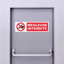 Autocollant Pictogramme Meuleuse interdite