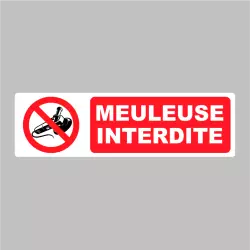 Sticker Pictogramme Meuleuse interdite