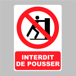 Sticker Panneau Interdit De Pousser