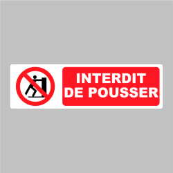 Sticker Pictogramme Interdit De Pousser