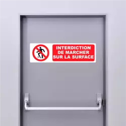 Autocollant Pictogramme Interdiction de Marcher Sur la Surface