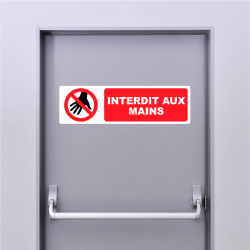 Autocollant Pictogramme Interdit Aux Mains