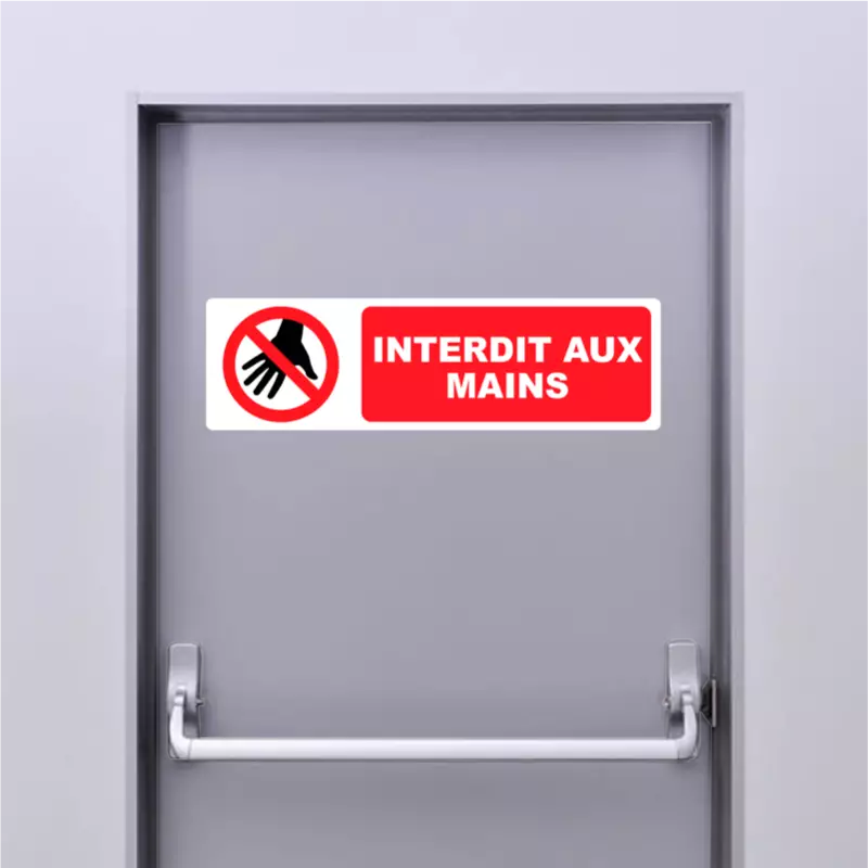 Autocollant Pictogramme Interdit Aux Mains Autocollant Pictogramme Interdit Aux Mains