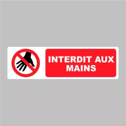 Sticker Pictogramme Interdit Aux Mains