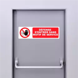 Autocollant Pictogramme Défense d'entrer sans motif de service