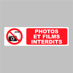 Sticker Pictogramme Photos et films interdits