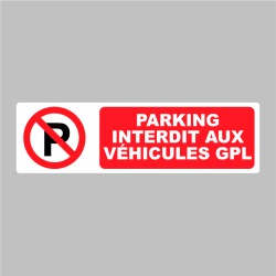 Sticker Pictogramme Parking interdit aux véhicules GPL