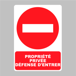 Sticker Panneau Propriété privée défense d'entrer